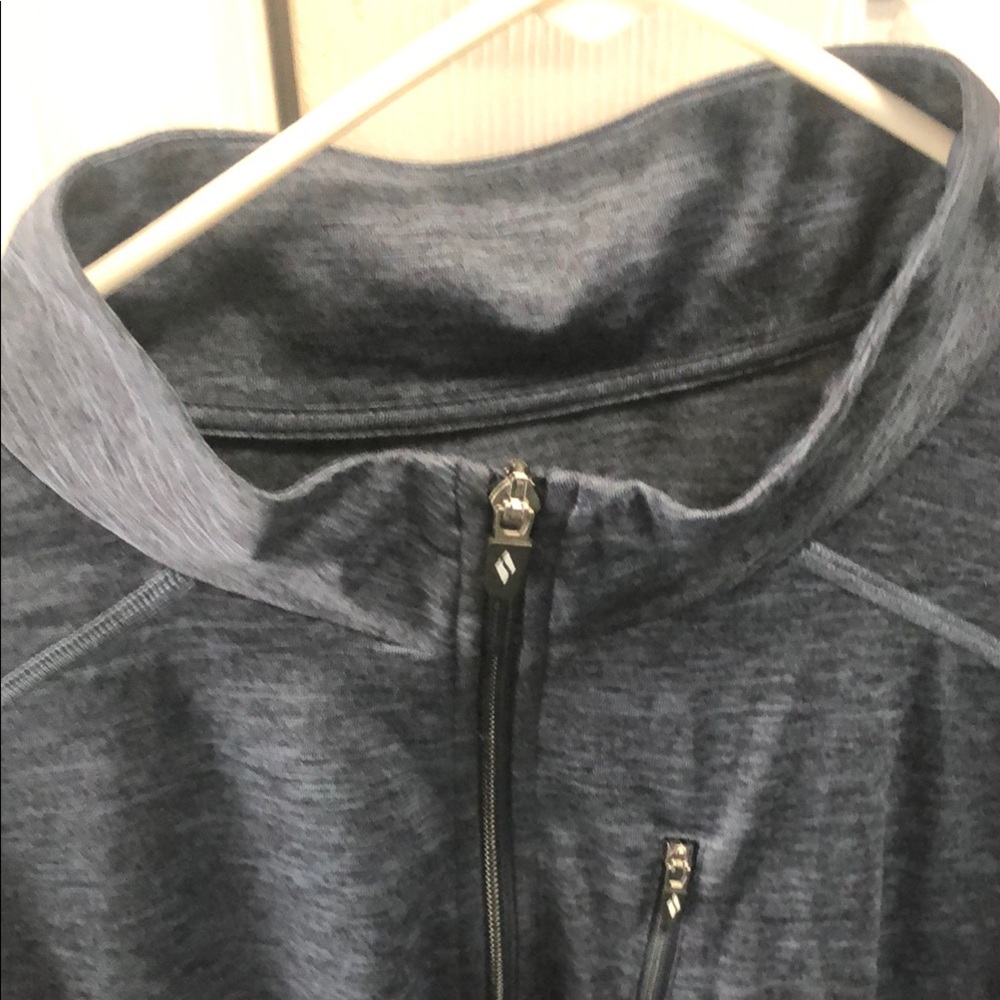 Heathered Navy Zip-Up Jacket